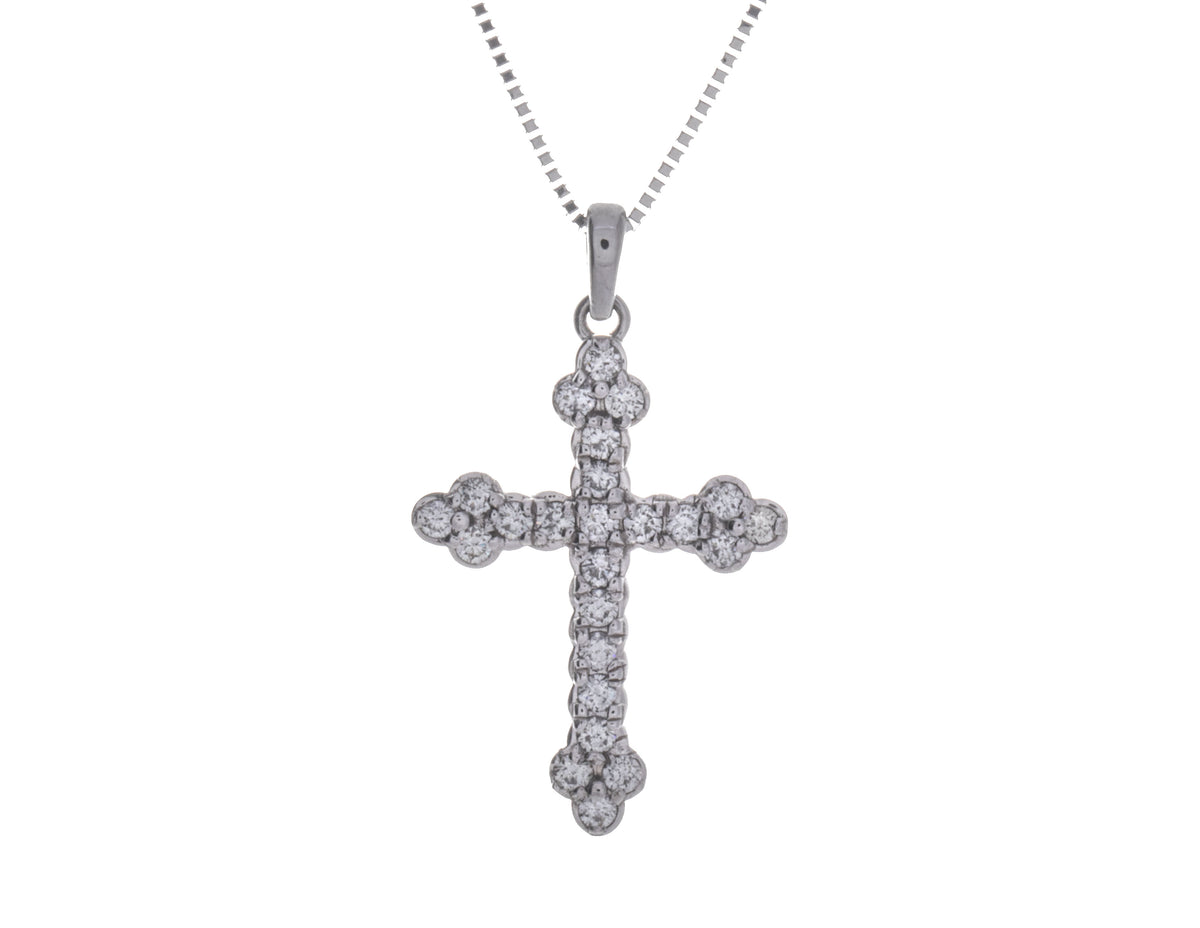 2/5ct. t.w. Diamond Reversible Cross Pendant in 14K Yellow Gold