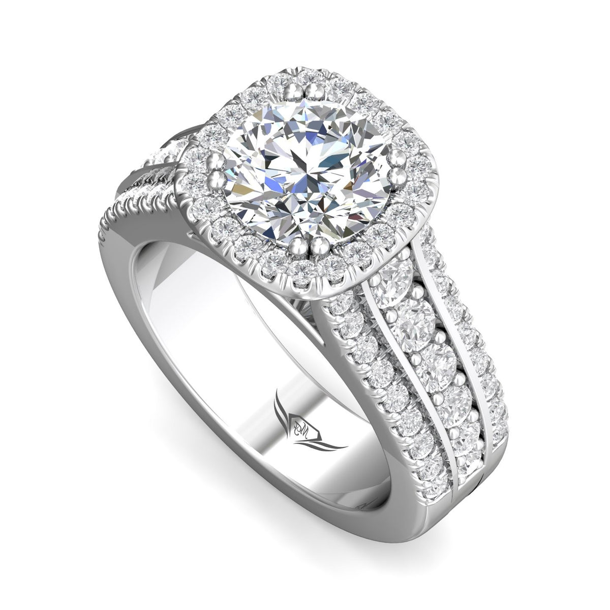 1 1/10ct. t.w. Diamond Engagement Ring in 14K White Gold