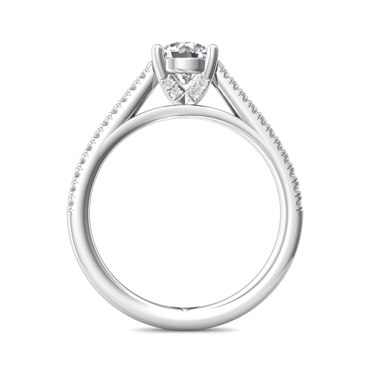 1/6ct. t.w. Diamond Engagement Ring in 14K White Gold