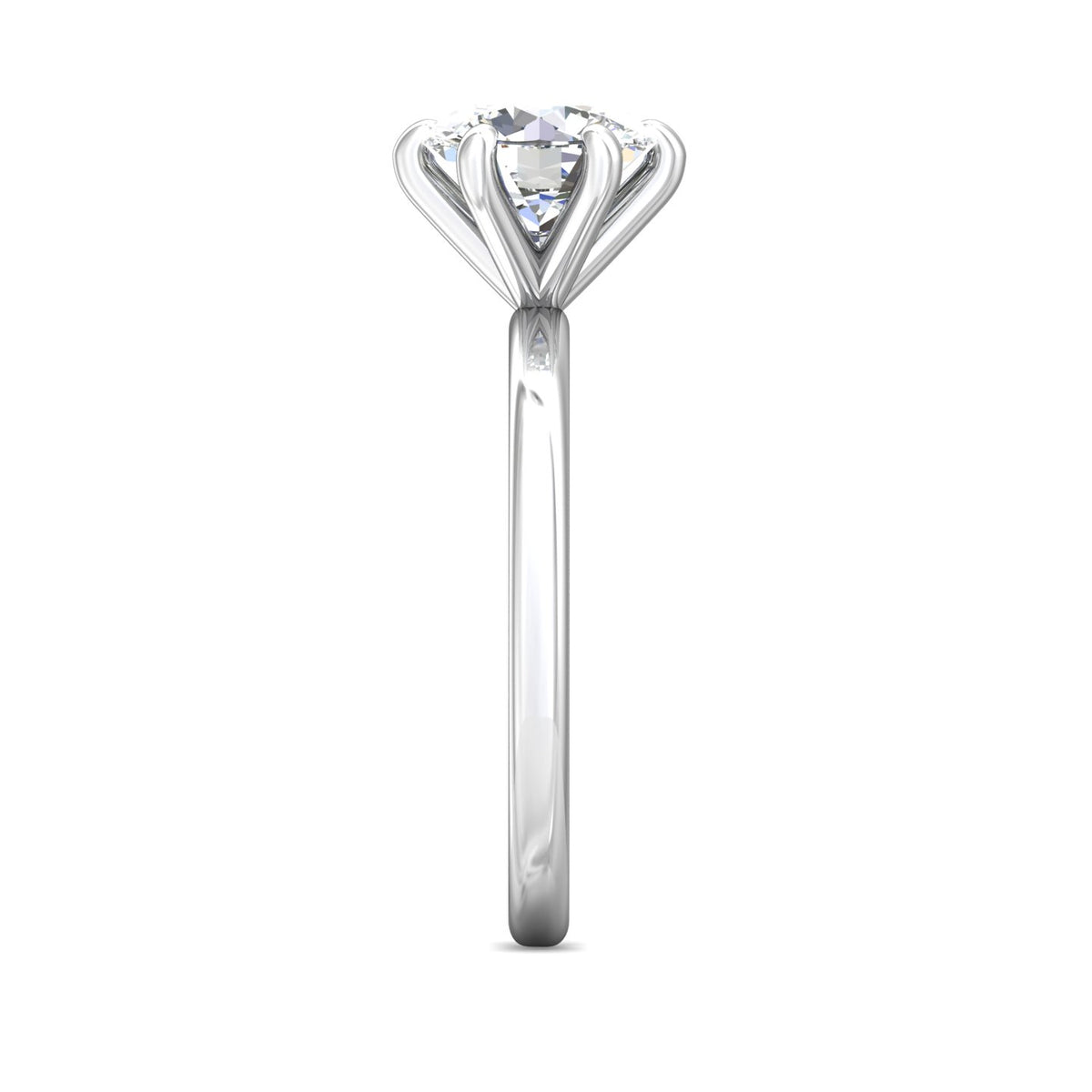 2mm Solitaire Engagement Ring in 14K Yellow Gold