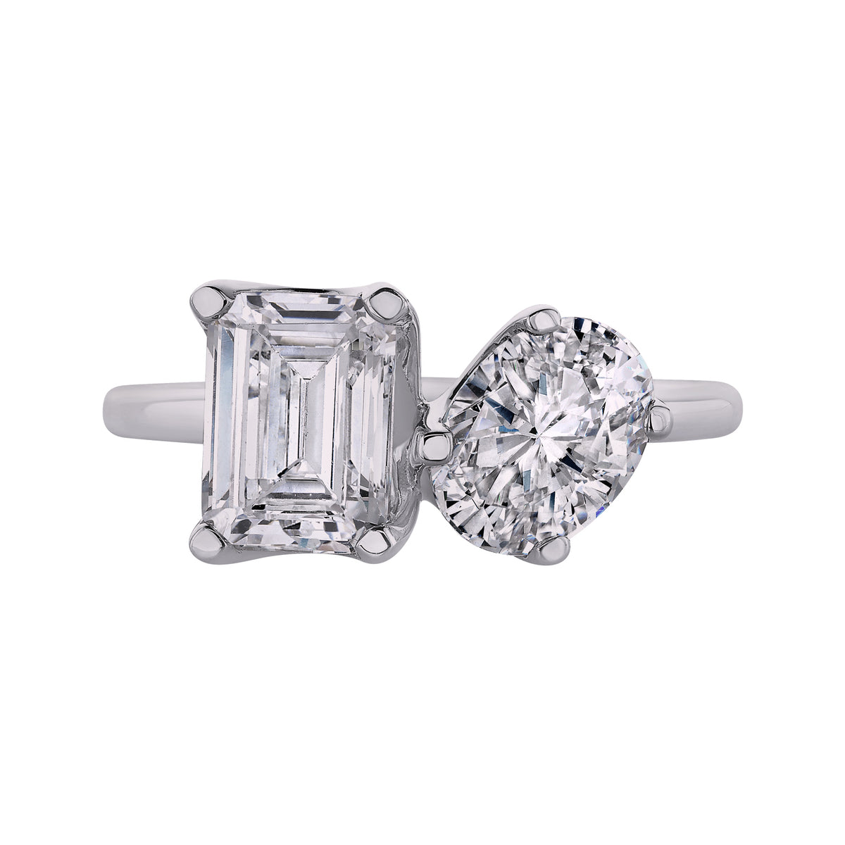3 5/8ct. t.w. 2-Stone Diamond Engagement Ring in 14K White Gold