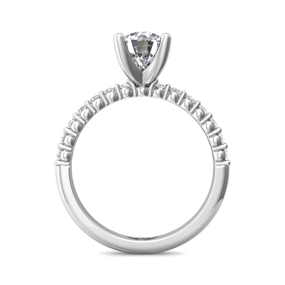 1/3ct. t.w. Round Cut Diamond Engagement Ring in 14K White Gold