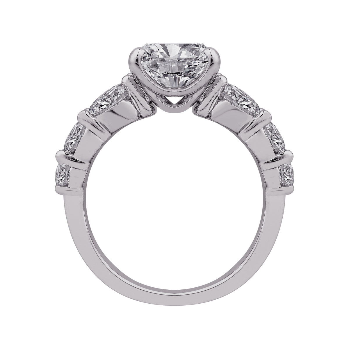 2 1/2ct. t.w. Oval Cut Diamond Engagement Ring in 14K White Gold