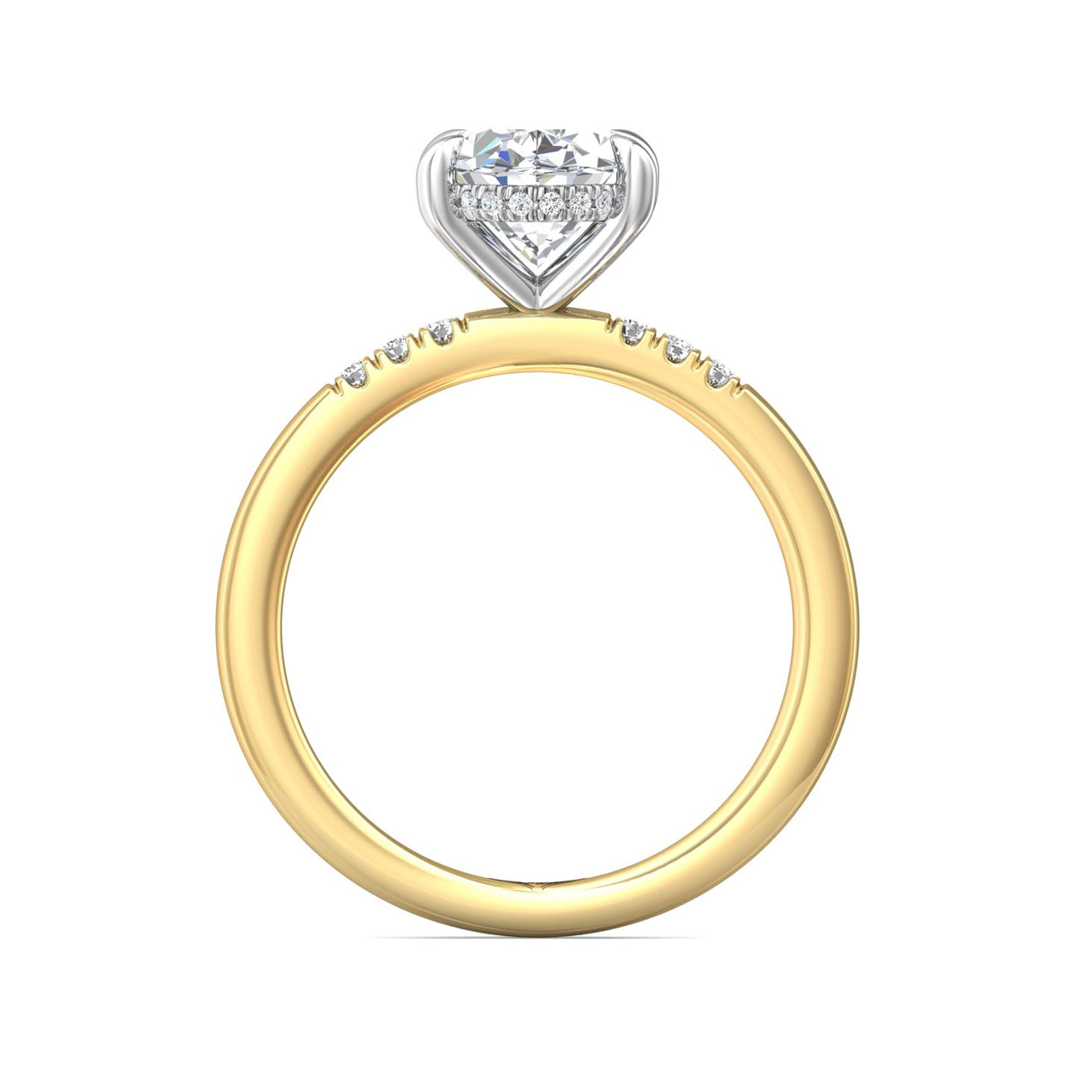 1/8ct. t.w. Diamond Engagement Ring in 14K White and Yellow Gold