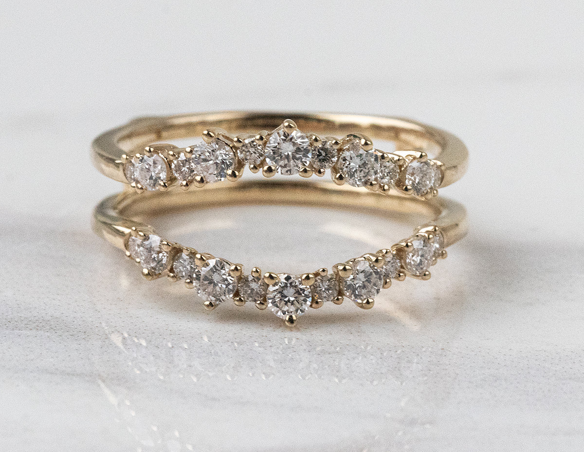 5/8ct. t.w. Diamond Wedding Guard Ring in 14K Yellow Gold