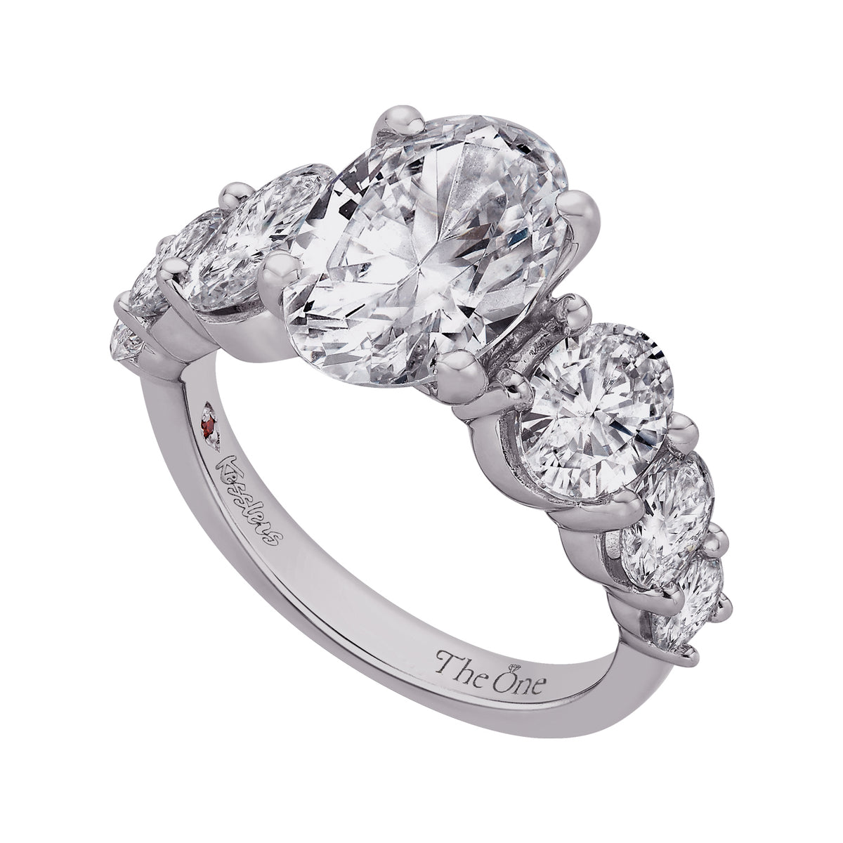 2 1/2ct. t.w. Oval Cut Diamond Engagement Ring in 14K White Gold
