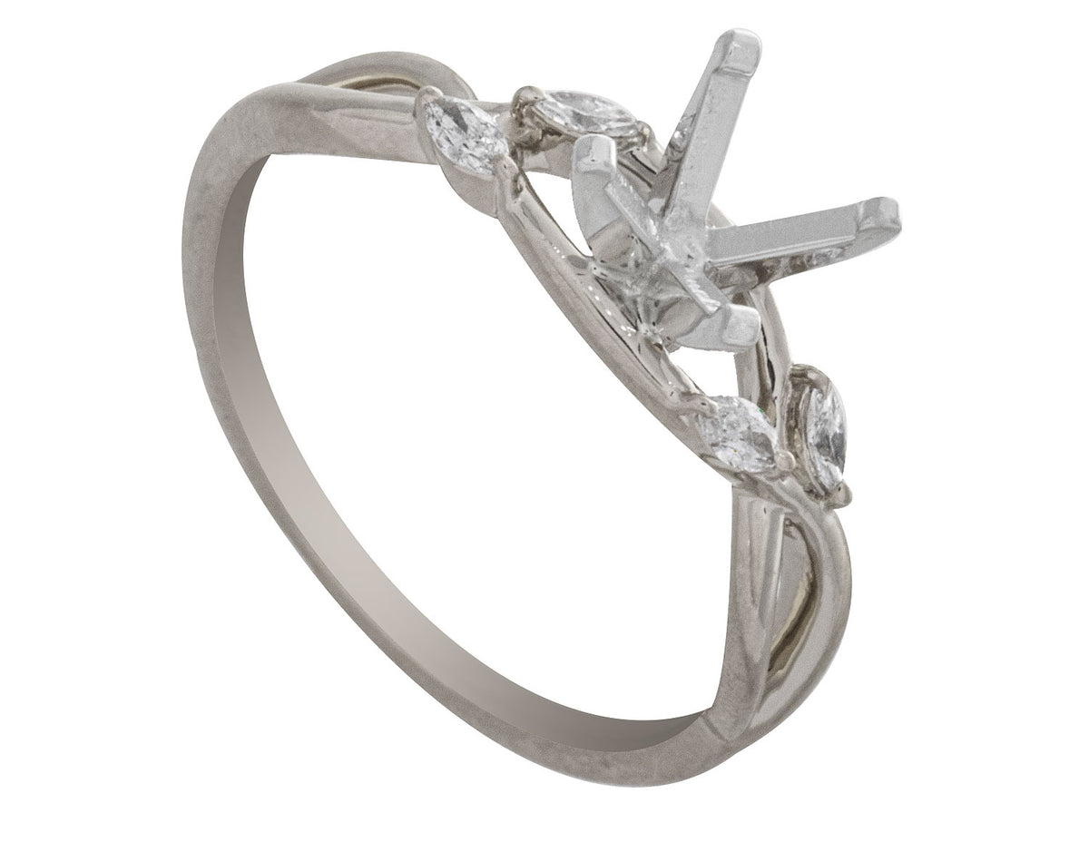 1/6ct. t.w. Diamond Engagement Ring in 14K White Gold