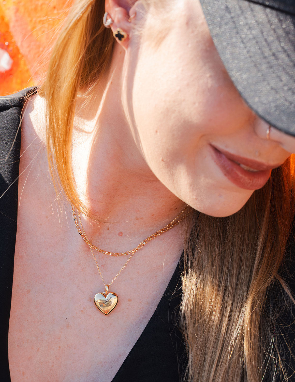 Large Heart Pendant in Vermeil