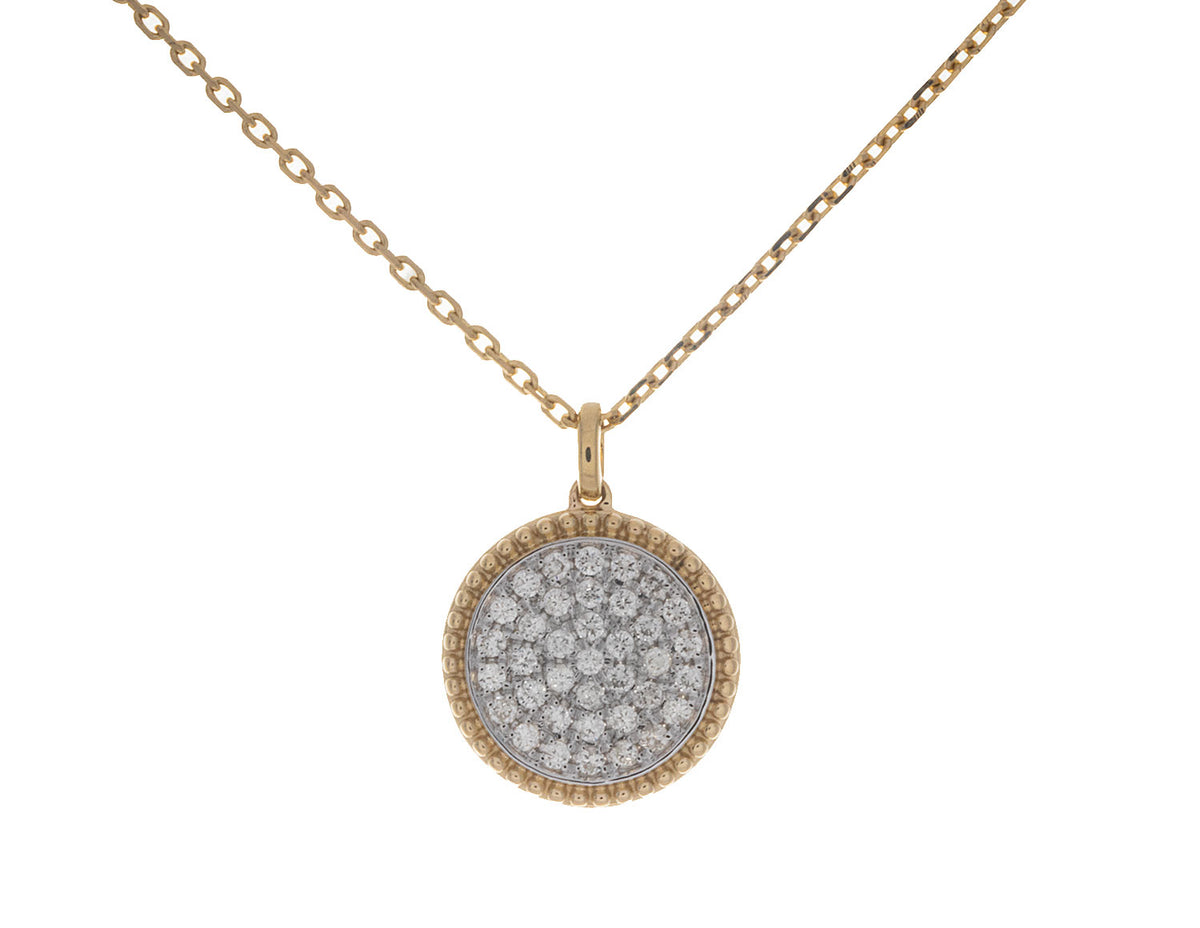 1/3ct. t.w. Diamond Disc Pendant in 14K Yellow Gold