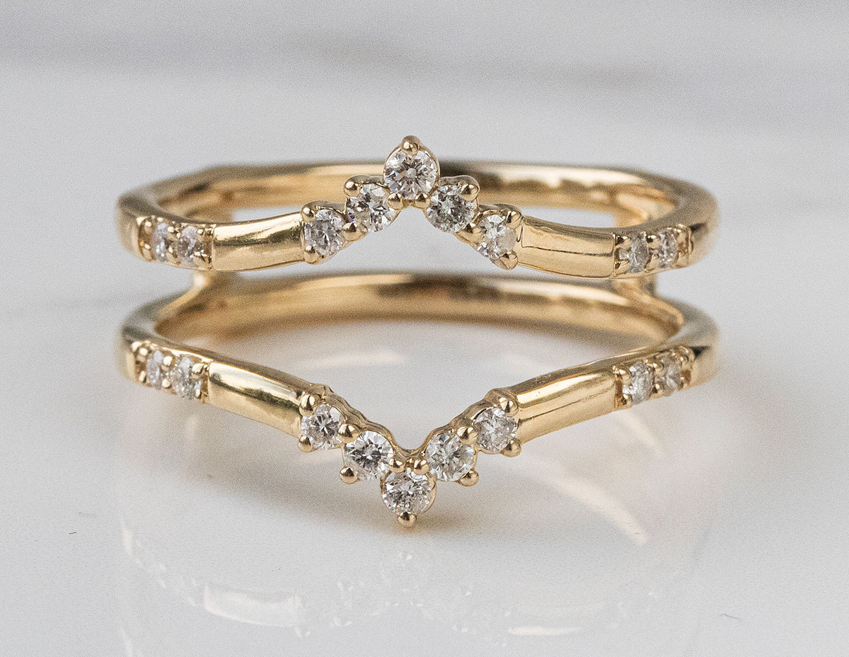 1/4ct. t.w. Diamond Wedding Guard in 14K Yellow Gold