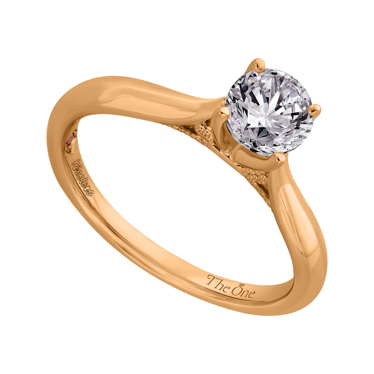 3mm Solitaire Engagement Ring in 14K Yellow Gold