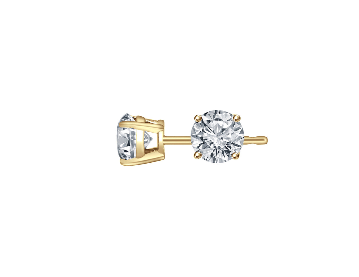 1/10ct. Diamond Stud Earrings in 14K Yellow Gold