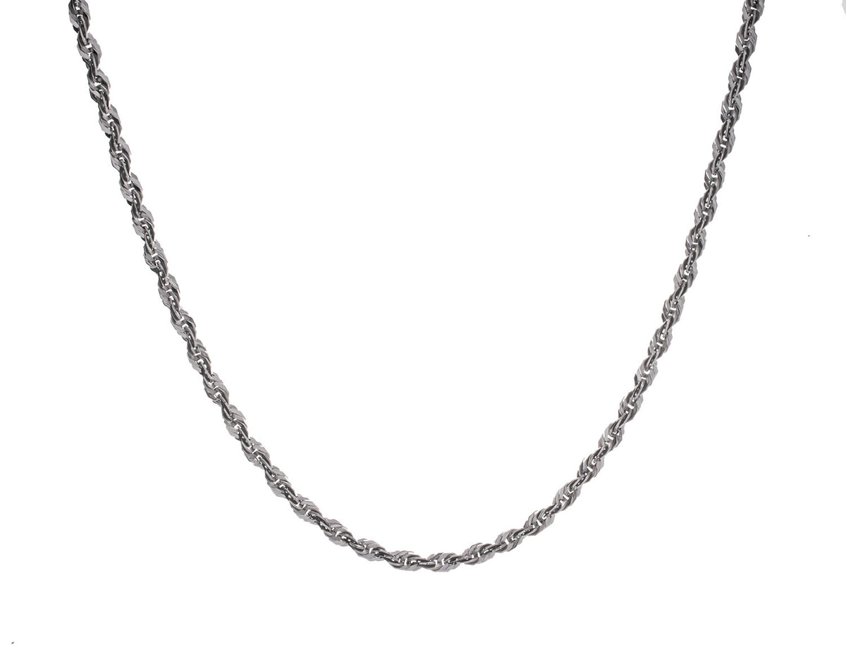 Stainless Steel Diamond Cut Rope Chain