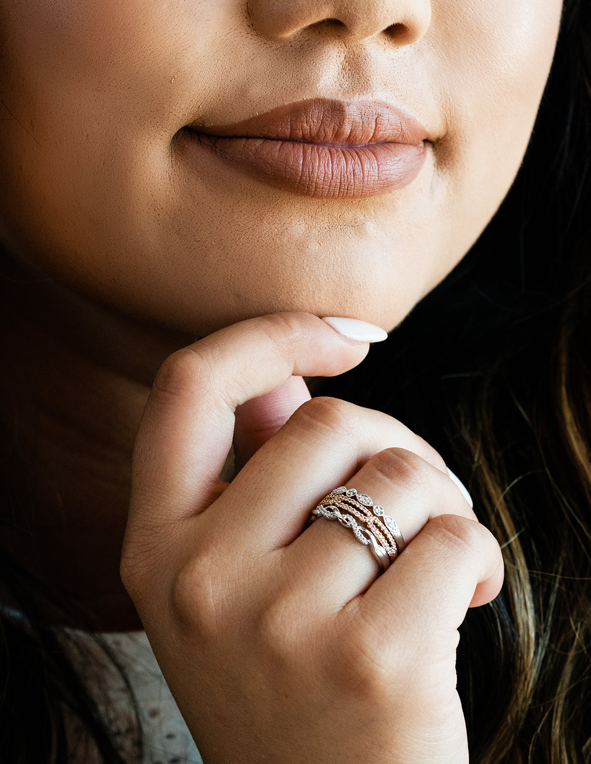 .05ct. t.w. Round Diamond Anniversary Ring in 14K White Gold