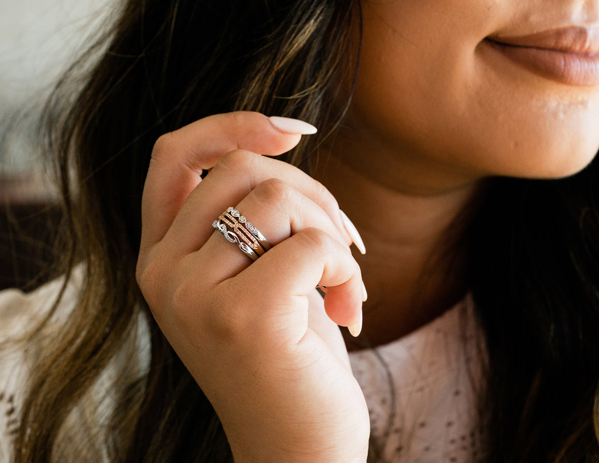 .05ct. t.w. Round Diamond Anniversary Ring in 14K White Gold