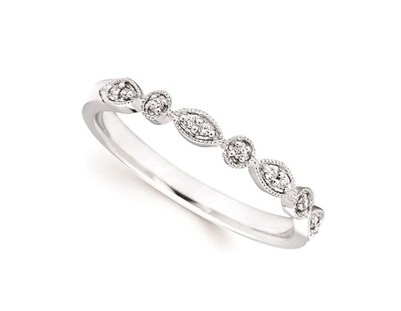 .05ct. t.w. Round Diamond Anniversary Ring in 14K White Gold