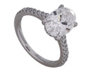 2 1/4ct. t.w. Oval Cut Newborn Lab Created Diamond Engagement Ring in 14K White Gold