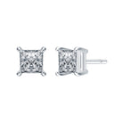 1/4ct. t.w. Princess Cut Diamond Stud Earrings in 14K White Gold
