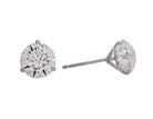 2ct. t.w. Round Cut Newborn Lab Created Diamond Stud Earrings in 14K White Gold