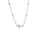 1/4ct. t.w. Diamond Cross Pendant in 14K Yellow and White Gold