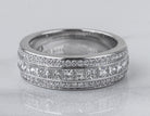 1 1/2ct. t.w. Princess and Round Cut Diamond Wedding Ring in 14K White Gold