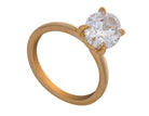 3ct. Oval Cut Newborn Lab Created Solitaire Engagement Ring in 14K Yellow Gold