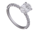 1 9/10ct. t.w. Oval Cut Newborn Lab Created Diamond Engagement Ring in 14K White Gold
