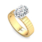 5mm Solitaire Engagement Ring in 14K Yellow and White Gold