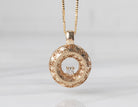 .04ct. Diamond Puffed Pendant in 14K Yellow Gold