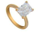 4ct. Radiant Cut Newborn Lab Created Diamond Solitaire Engagement Ring in 14K Yellow Gold
