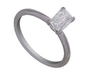 .91ct. Kessler Emerald Cut Solitaire Engagement Ring in 14K White Gold