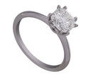 1.54ct. Kessler Square Radiant Cut Solitaire Engagement Ring in 14K White Gold