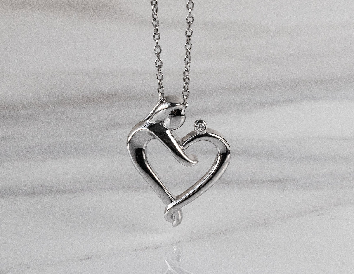 .01ct. Diamond Pendant in Sterling Silver