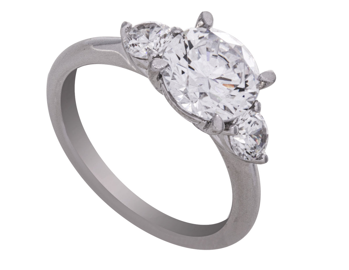 1/3ct. t.w. Newborn Lab Created Diamond Engagement Ring in 14K White Gold