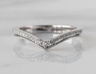 1/8ct. t.w. Chevron Diamond Wedding Ring in 14K White Gold