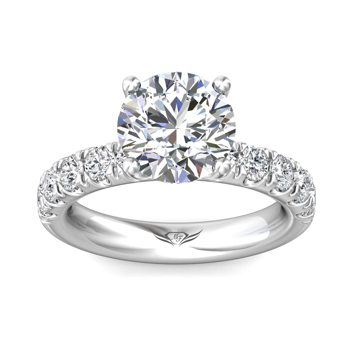 7/8ct. t.w. Diamond Engagement Ring in 14K White Gold