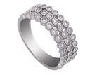 1/3ct. t.w. 3-Row Diamond Fashion Ring in 14K White Gold