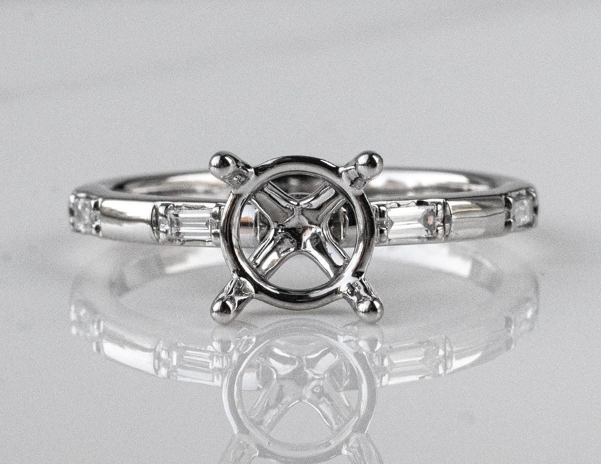 1/14ct. t.w. Diamond Engagement Ring in 14K White Gold