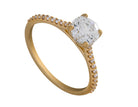 1 1/6ct. t.w. Round Cut Newborn Lab Created Diamond Engagement Ring in 14K Yellow Gold