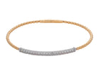 3/4ct. t.w. Diamond Flexie Bangle Bracelet in 14K Yellow and White Gold
