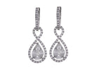 1 2/5ct. t.w. Diamond Drop Huggie Hoop Earrings in 14K White Gold