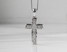 3/4ct. t.w. Diamond Cross Pendant in 14K White Gold