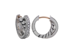 1/5ct. t.w. Diamond Hoop Earrings in 10K Yellow Gold and Sterling Silver