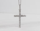 3/4ct. t.w. Newborn Lab Created Diamond Cross Pendant in 14K White Gold