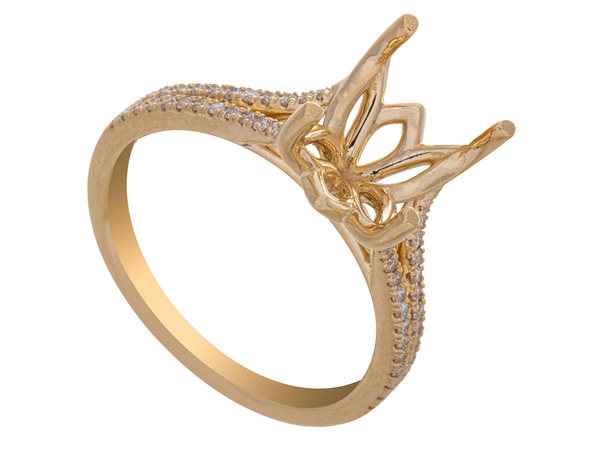 1/4ct. t.w. Diamond Engagement Ring in 14K Yellow Gold