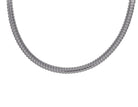 18" Ribbed Tubogas Necklace in Sterling Silver