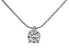 1ct. Round Cut Diamond Raindrop Pendant in 14K White Gold