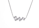 7/8ct. t.w. Baguette and Round Cut Diamond Cluster Pendant in 14K White Gold