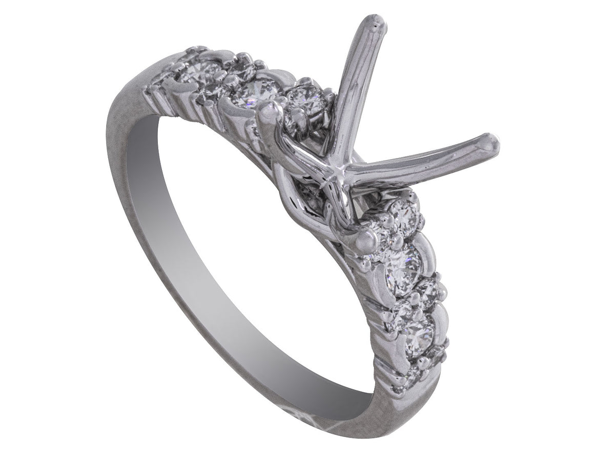 1/2ct. t.w. Diamond Engagement Ring in 14K White Gold
