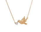 .02ct. t.w. Diamond Dove Pendant in 10K Yellow Gold